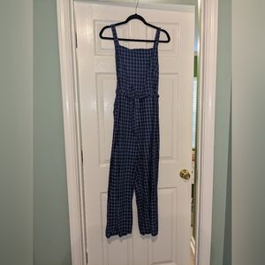 Princess Highway Blue Plaid Jumpsuit